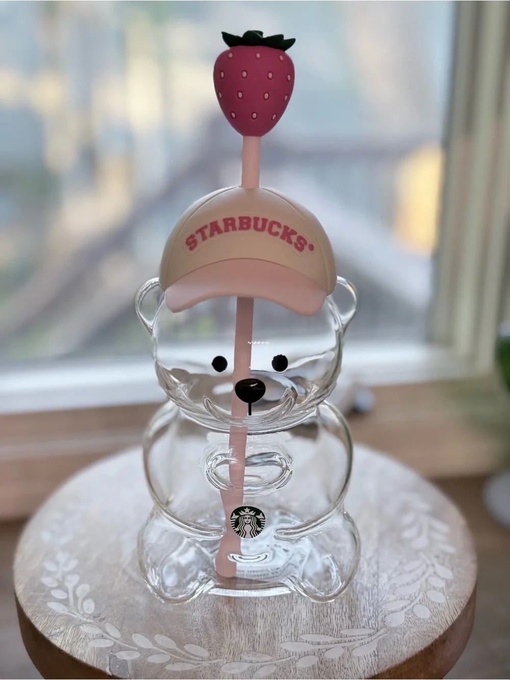 Starbucks Bearista Pink Summer 2026 Limited Edition Ball Cap Strawberry Bear